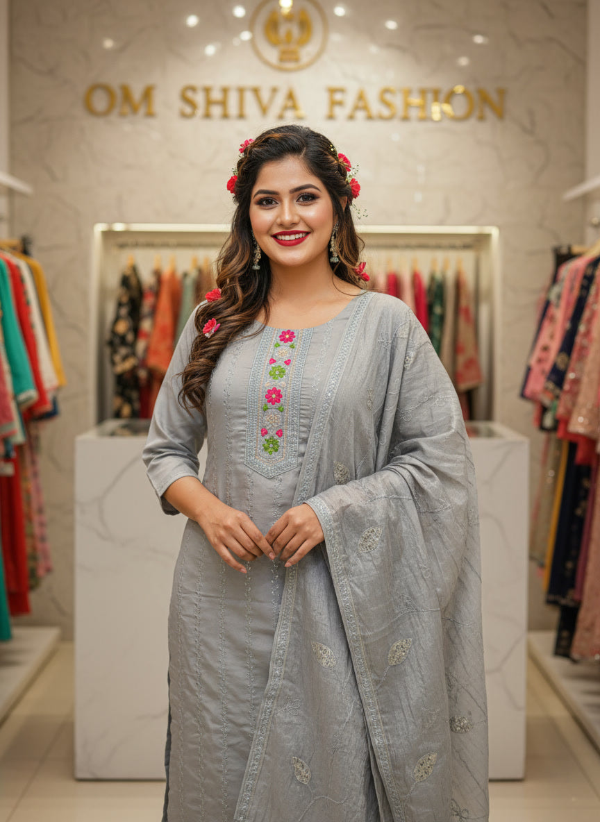 3pcs set (roman silk )