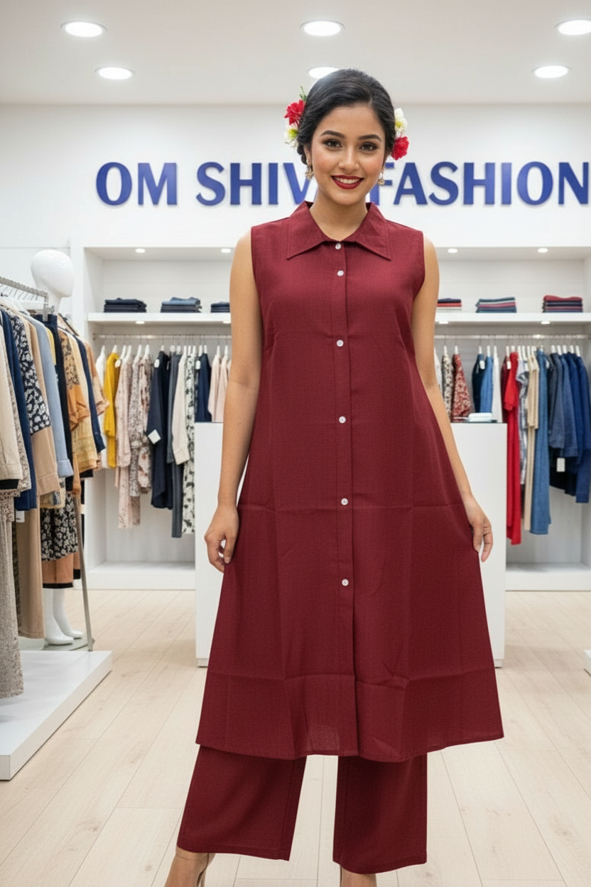 2pcs set(vertican fabric with discharge print )