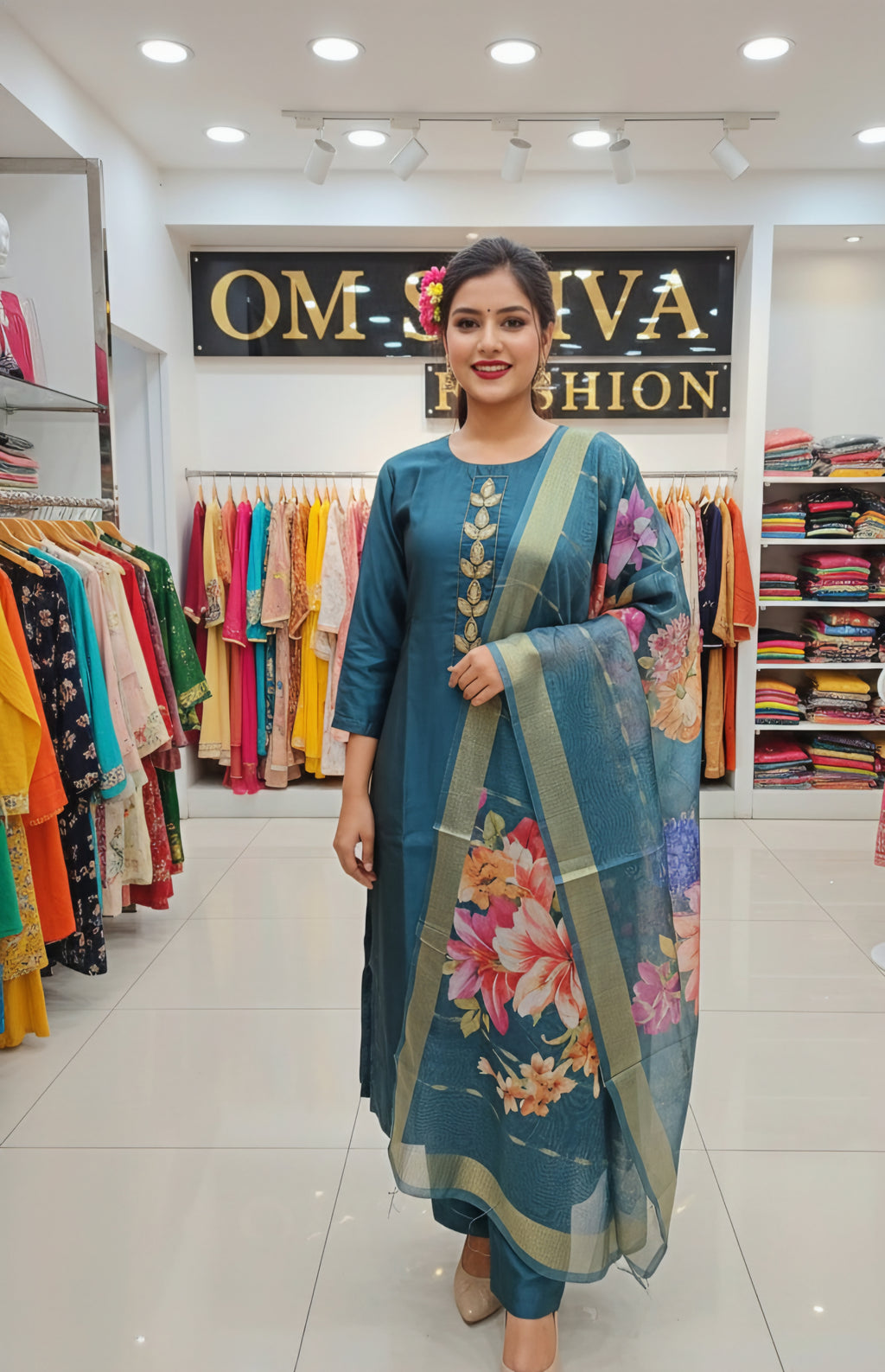 3pcs set(rangeela fabric with 3d digital duppata)