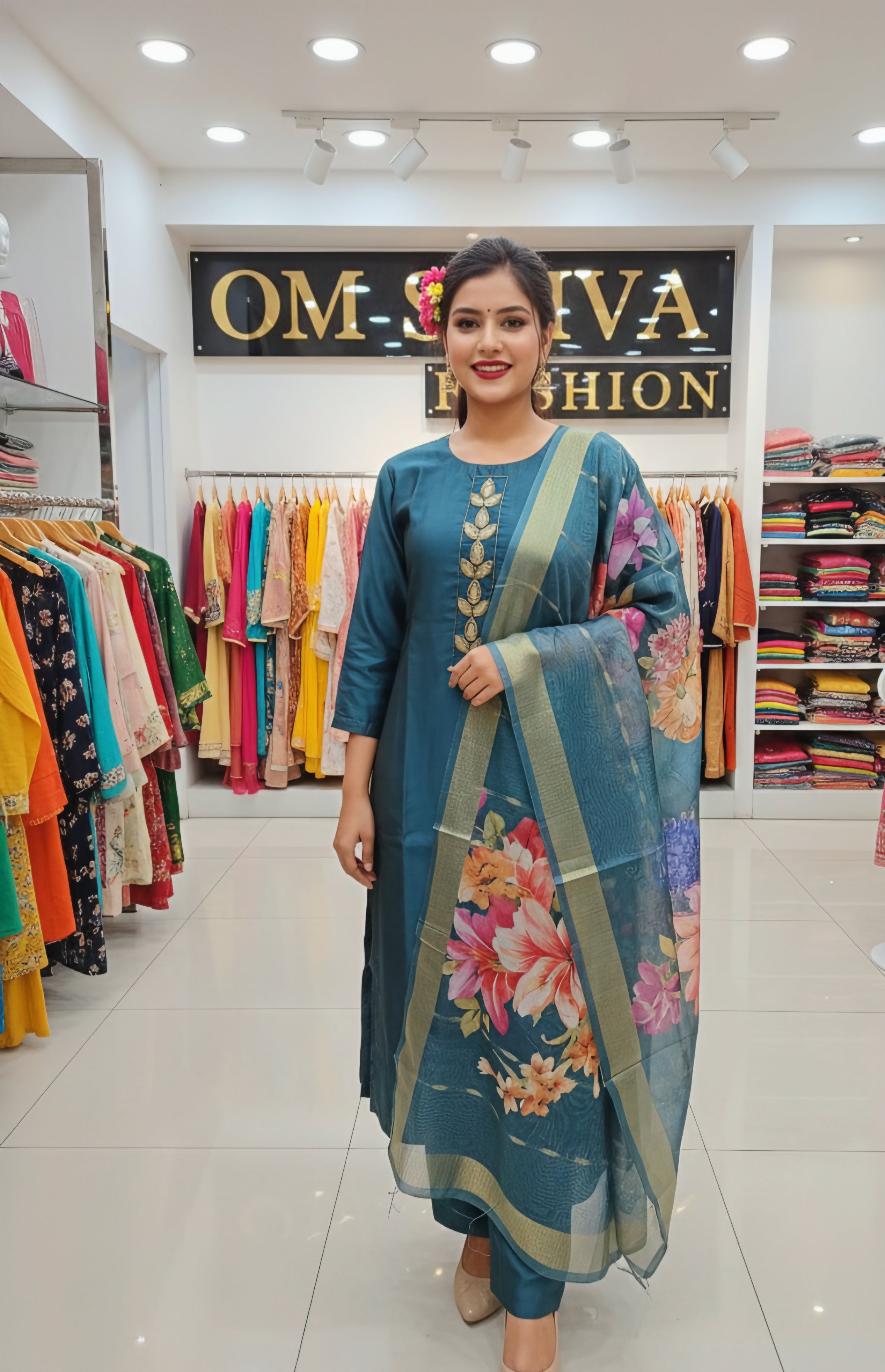 3pcs set(rangeela fabric with 3d digital duppata)